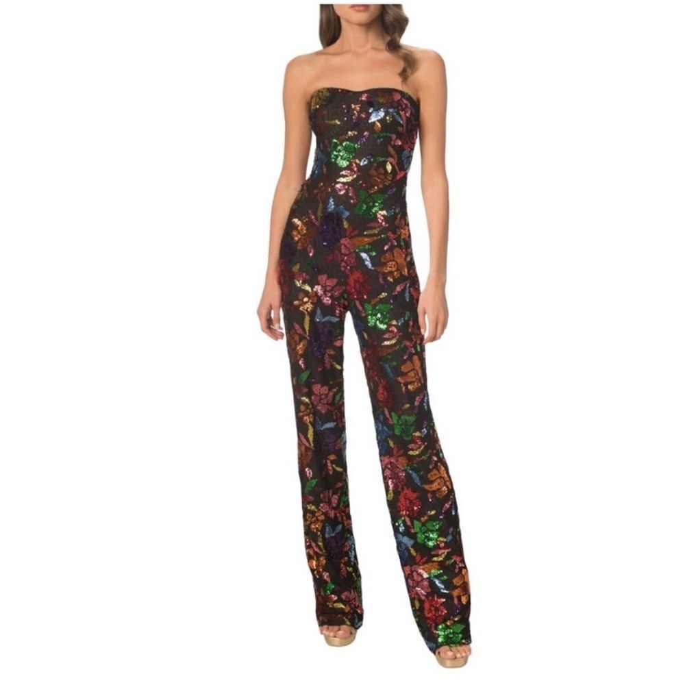 Dress the Population Multicolor Strapless Jumpsuit